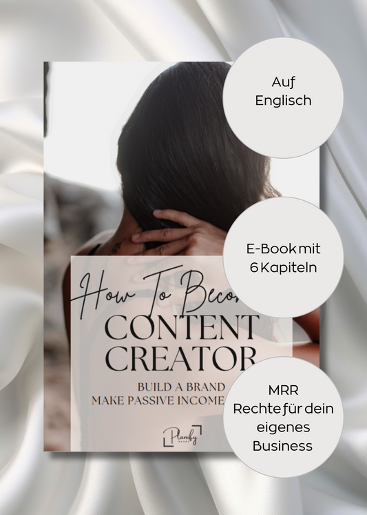 How to become a CONTENT CREATOR MRR E-Book